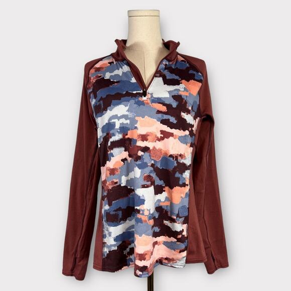 L.L.Bean Quarter Zip Midweight Base Layer Size Large - Picture 1 of 5